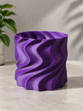 Wave Ripple Pot in purple PETG carbon fiber