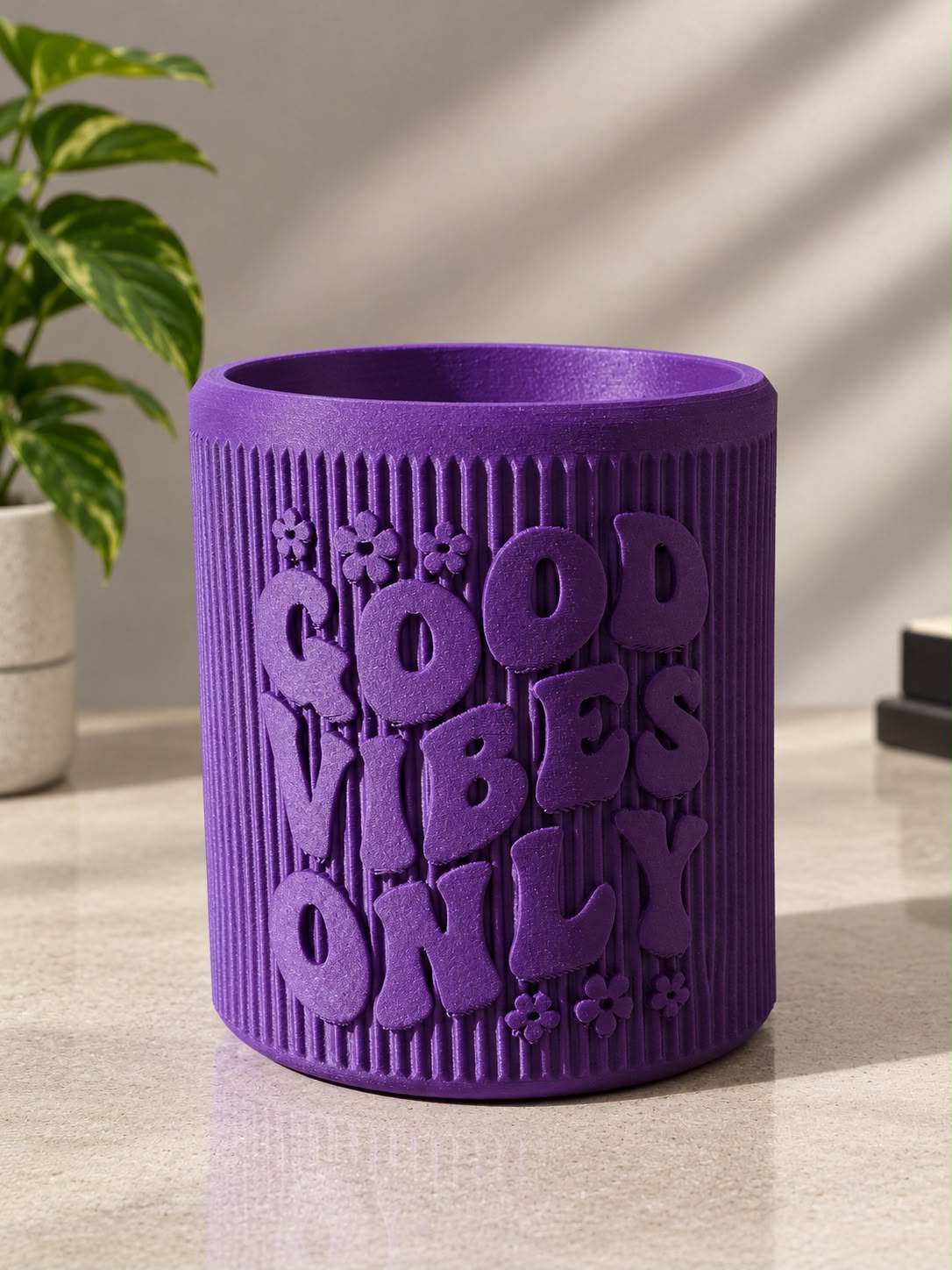 Good Vibes Only Pot - front view