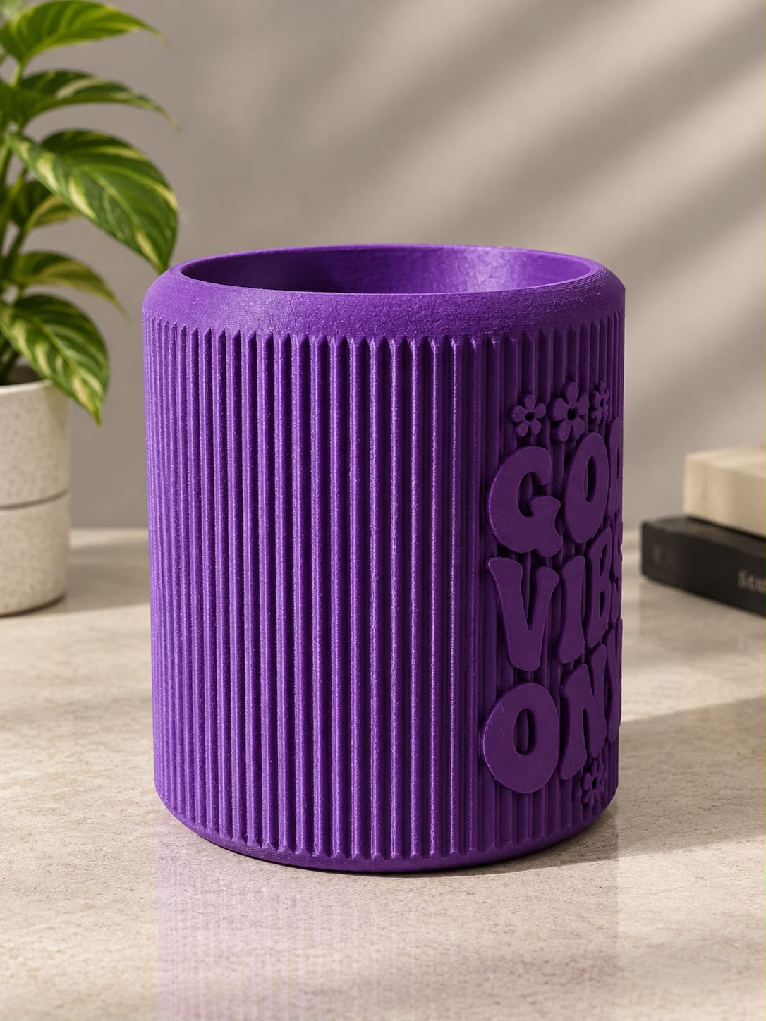 Good Vibes Only Pot - side view